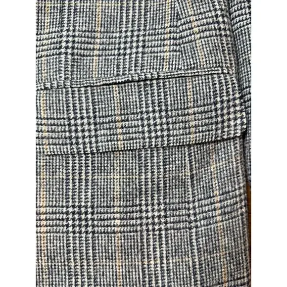 VTG Brooks Brothers EST 100% camel Hair hounds tooth check sport coat 42 XL